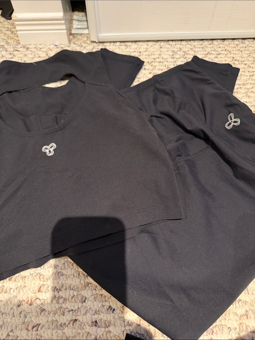 TNA Black High-Waist Leggings with Matching Crop Top